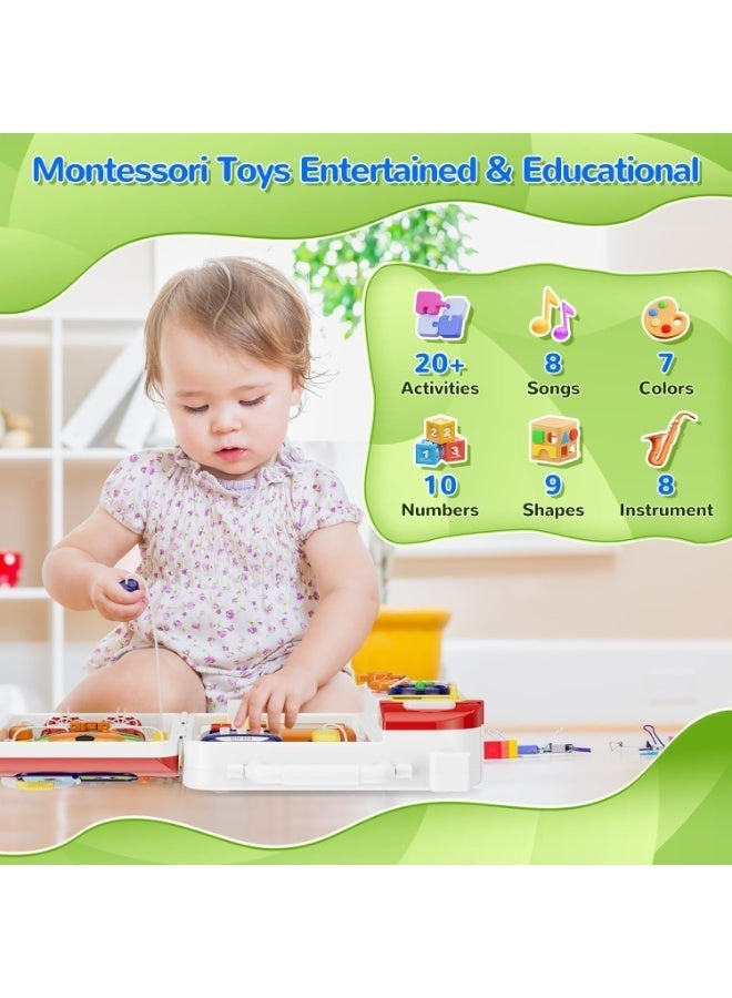 LBMT ألعاب مونتيسوري المزدحمة للصبيان والبنات بعمر 1+ سنة، 20‑في‑1 ألعاب مونتيسوري الموسيقية للأطفال الصغار بعمر 12+ شهرًا، لعبة مونتيسوري الحركية والتعليمية الدقيقة‑ للأطفال الصغار من 1 إلى 3 سنوات، هدية عيد ميلاد للصبيان والبنات بعمر 1+ سنة - Image 4